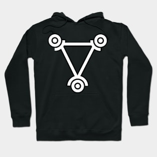 Water, Alchemical Symbol Design White Hoodie